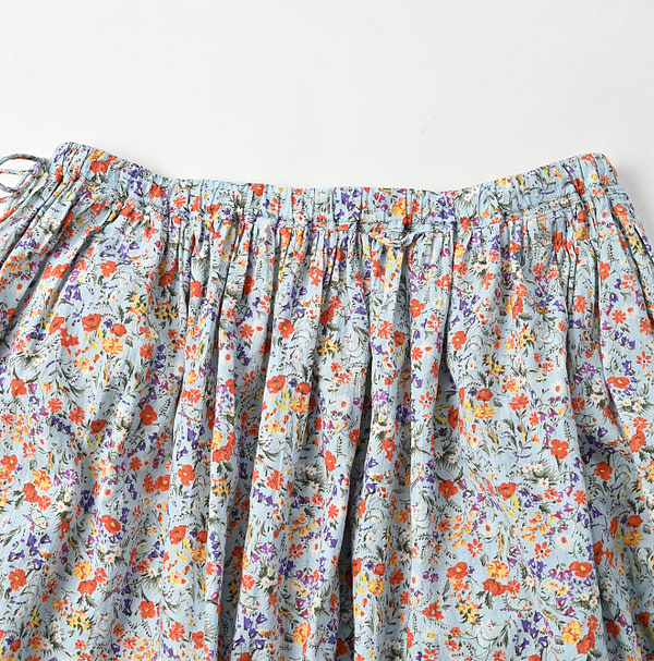 Ukiuki Flower Print Easy Gather Skirt Detail