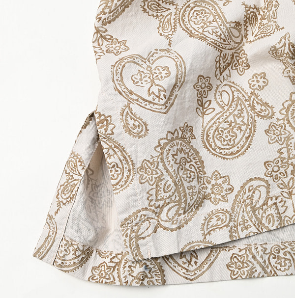 504 OX Paisley Print Shirt Dress Detail