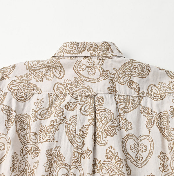 504 OX Paisley Print Shirt Dress Detail