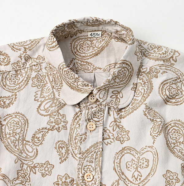 504 OX Paisley Print Shirt Dress Detail