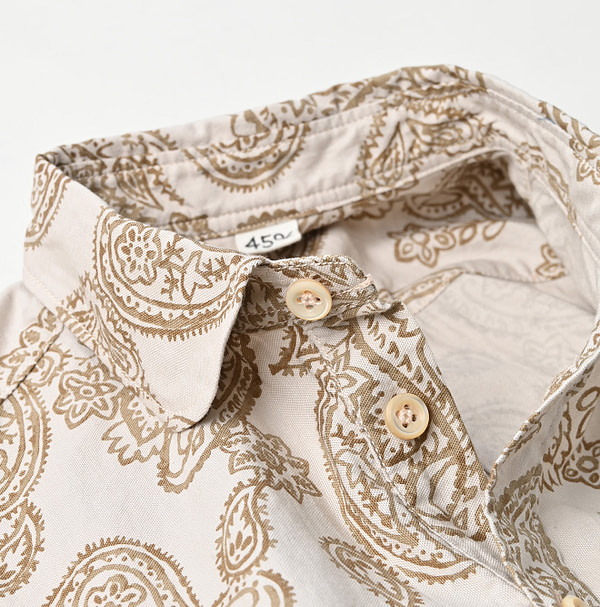 504 OX Paisley Print Shirt Dress Detail