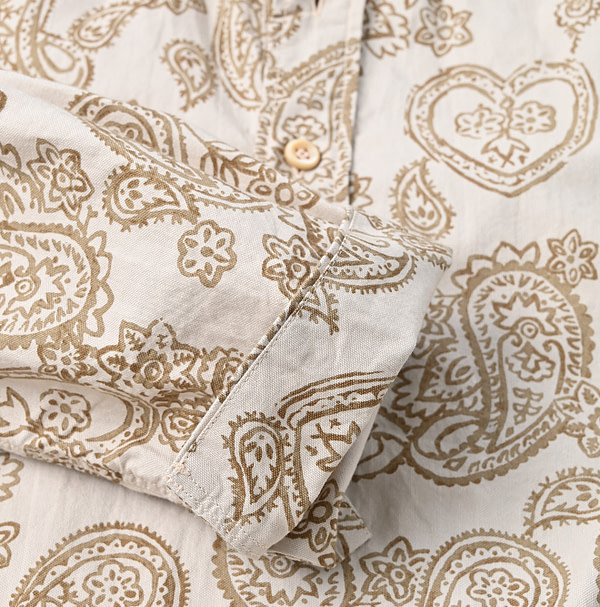 504 OX Paisley Print Shirt Dress Detail