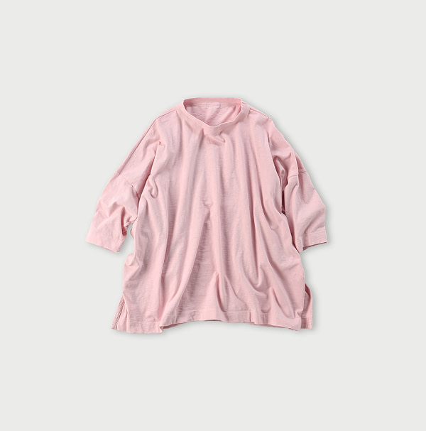 Big Slit T-shirt Pink