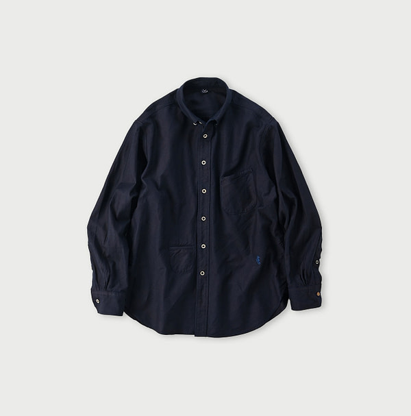 Indigo Supima OX 908 Ocean Button Down Shirt Indigo