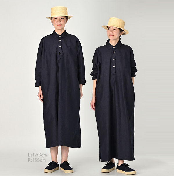 Indigo Supima OX M Shirt Dress Female Models