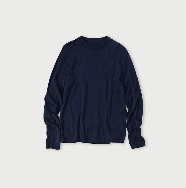 Whole Super Gauze 908 Crew Navy