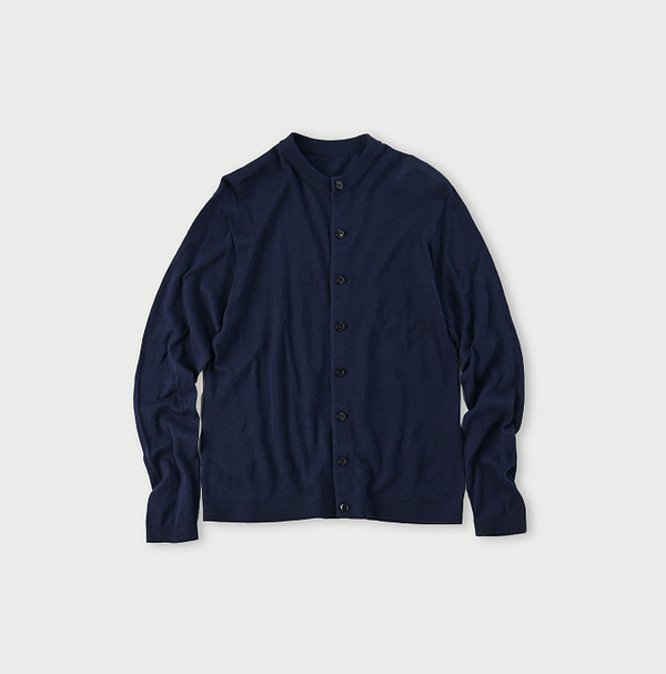 Whole Super Gauze 908 Cardigan Navy