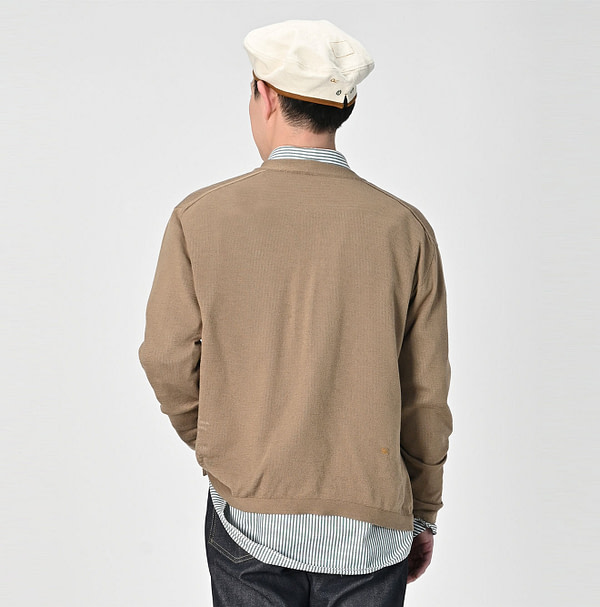 Whole Super Gauze 908 Cardigan Male Model