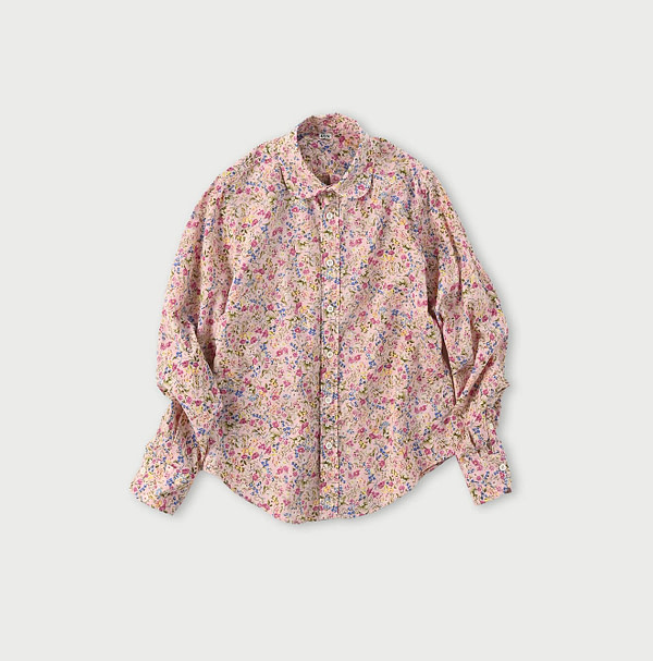 Ukiuki Flower Print Petit Loafer Shirt Pink