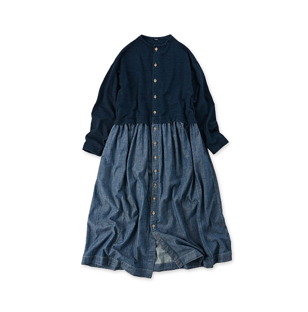 Indigo Denim x Dekoboko Tenjiku Dress Nou Indigo Nou