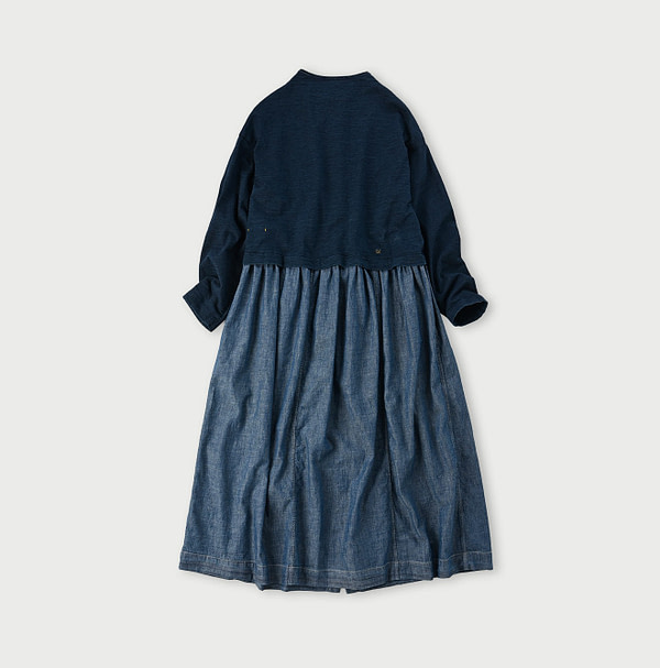 Indigo Denim x Dekoboko Tenjiku Dress Nou Back