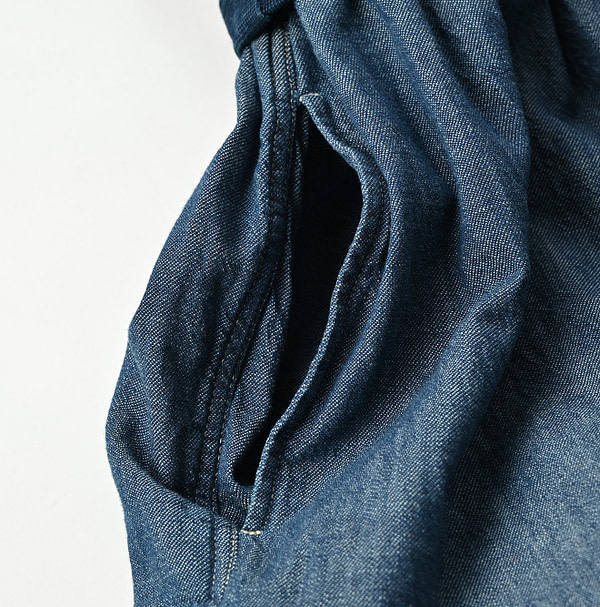 Indigo Denim x Dekoboko Tenjiku Dress Nou Detail