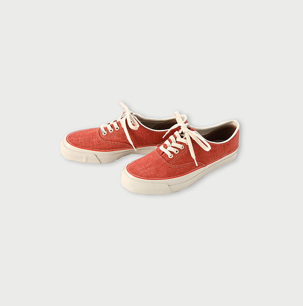 Chambray Duck Deck Shoes Red