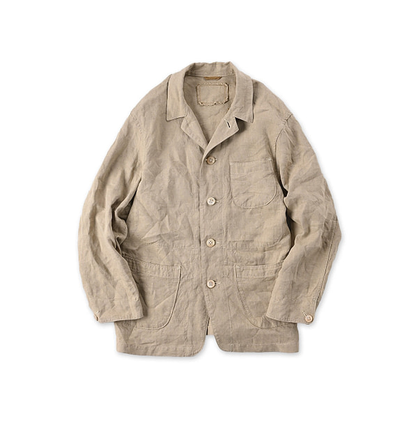 Linen Cloth Ocean Jacket Beige Chambray