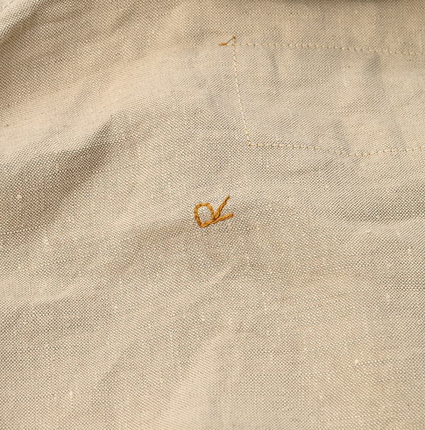 Linen Cloth Ocean Jacket Detail