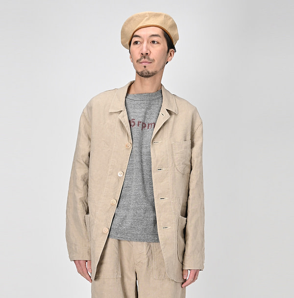 Linen Cloth Ocean Jacket Male Model