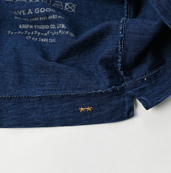 Indigo Tenjiku 908 45 Star T-shirt Detail