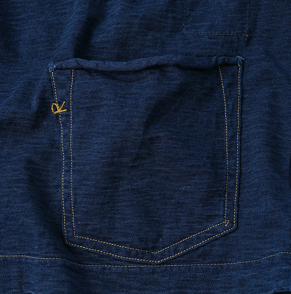 Indigo Tenjiku 908 Ocean T-shirt Detail