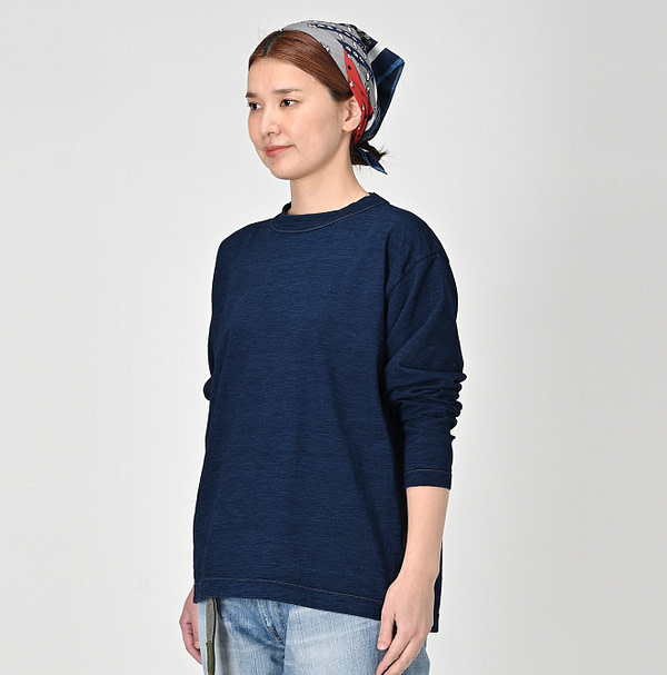 Indigo Tenjiku 908 Ocean T-shirt Female Model