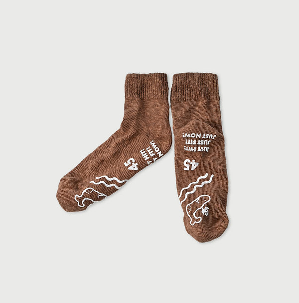 Plant Dye Dozume Tenjiku Socks Coffee