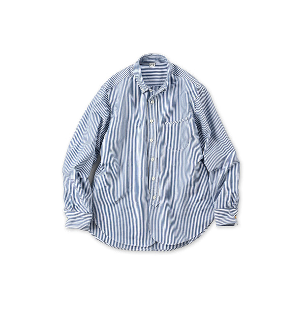 Usu OX Loafer 908 Button Down Shirt Blue Stripe