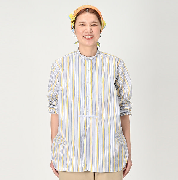 Damp Multi Stripe 908 Big Googoo Shirt Female Model