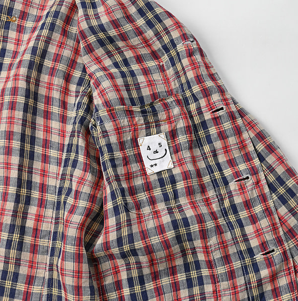 Indian Linen Madras 908 4-pocket Shirt Detail