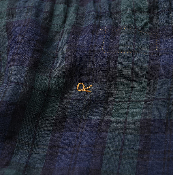 Indian Linen Madras 908 4-pocket Shirt Detail