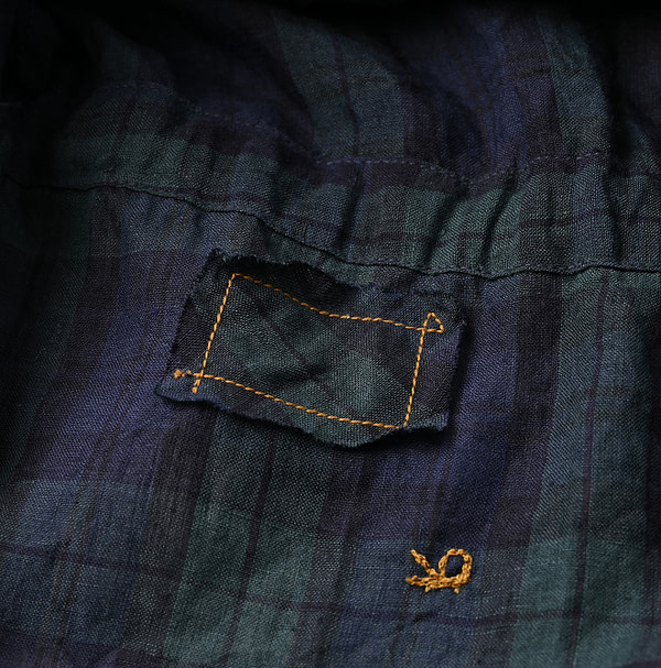 Indian Linen Madras 908 4-pocket Shirt Detail