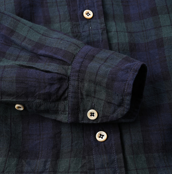 Indian Linen Madras 908 4-pocket Shirt Detail