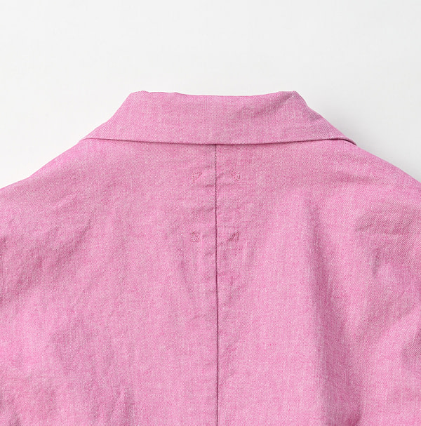 Cotton Linen OX Stretch Shirt Jacket Detail