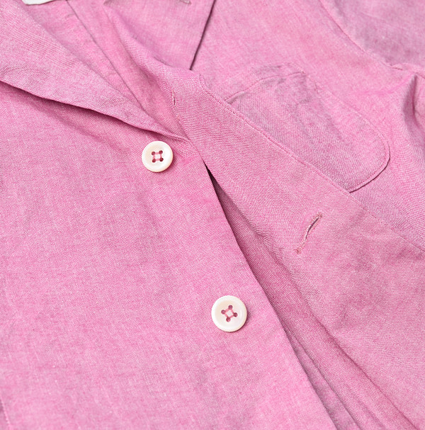 Cotton Linen OX Stretch Shirt Jacket Detail