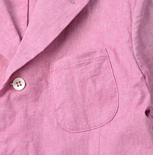 Cotton Linen OX Stretch Shirt Jacket Detail