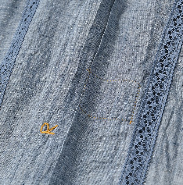 Ai Dungaree Indian Khadi de T-shirt Detail