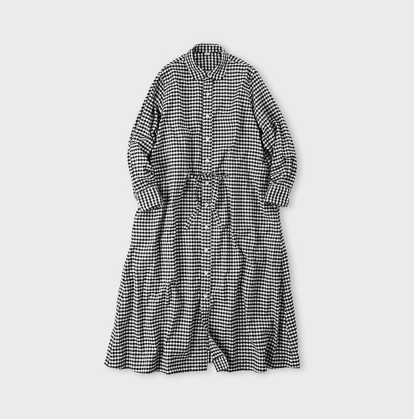 Usu OX Gingham Shirt Dress Black Gingham