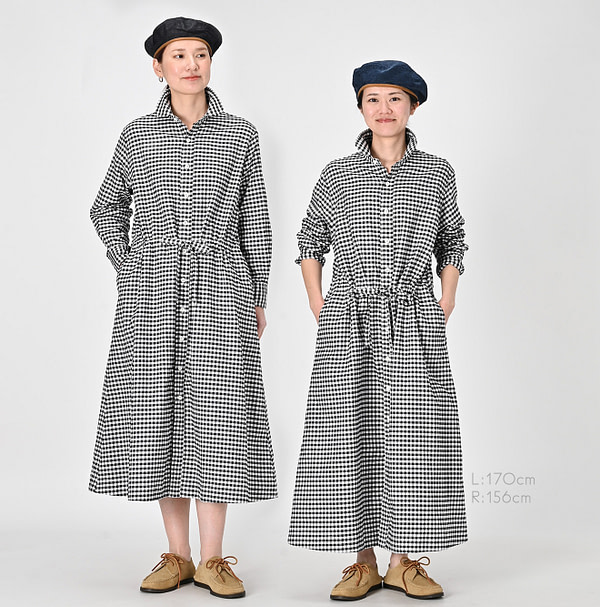 Usu OX Gingham Shirt Dress Female Models