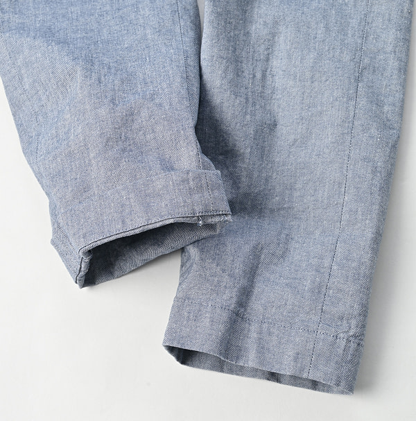 Cotton Linen OX Stretch Easy Slim Pants Detail