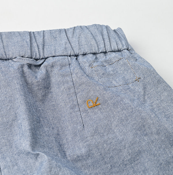 Cotton Linen OX Stretch Easy Slim Pants Detail