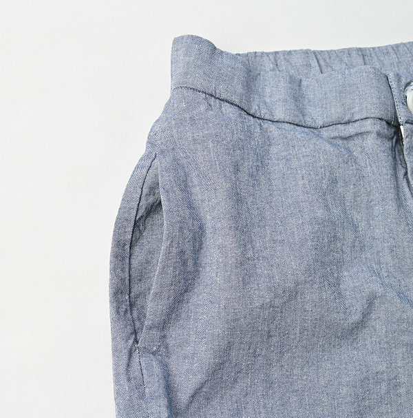 Cotton Linen OX Stretch Easy Slim Pants Detail