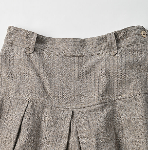 Yorimoku Cotton Tweed Culotte Skirt Detail