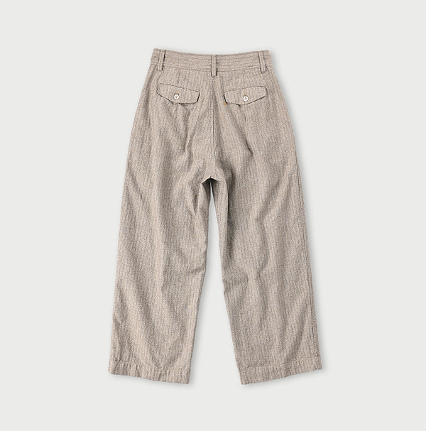 Yorimoku Cotton Tweed Charlotte Baggy Pants Back