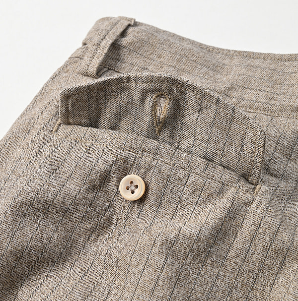 Yorimoku Cotton Tweed Charlotte Baggy Detail