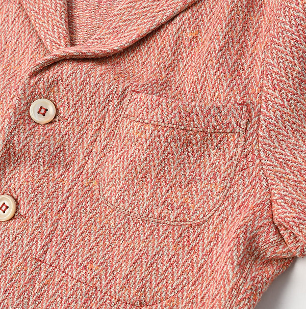 Linen Herringbone 908 Jacket Detail