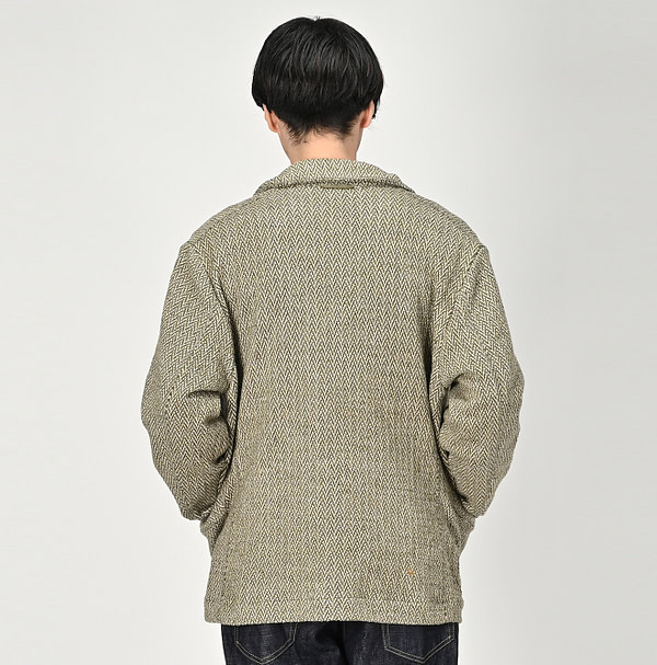 Linen Herringbone 908 Jacket Male Model