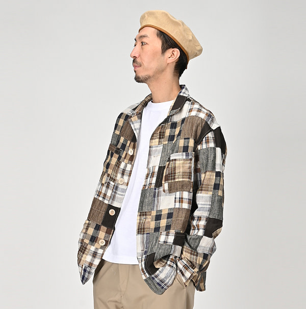 Mix Patchwork 908 4-pocket Shirt Male Model