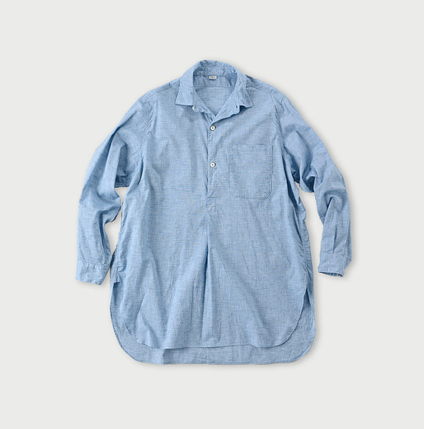 Hakeme 908 Grandpa Pull Shirt Blue