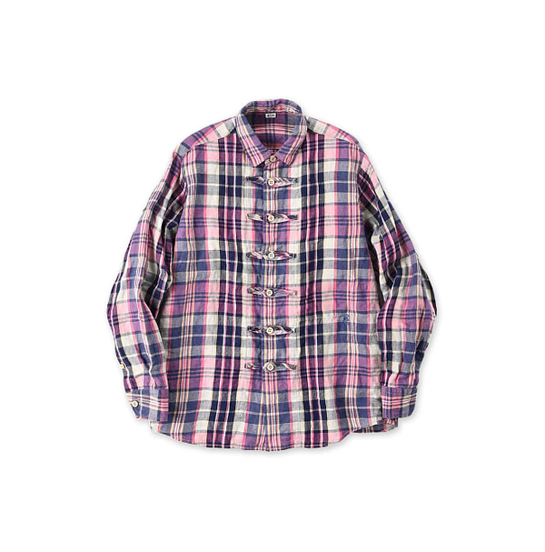 Indian Linen Twill 908 8 Knot Shirt Pink