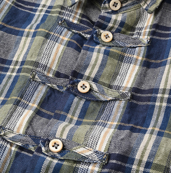 Indian Linen Twill 908 8 Knot Shirt Detail