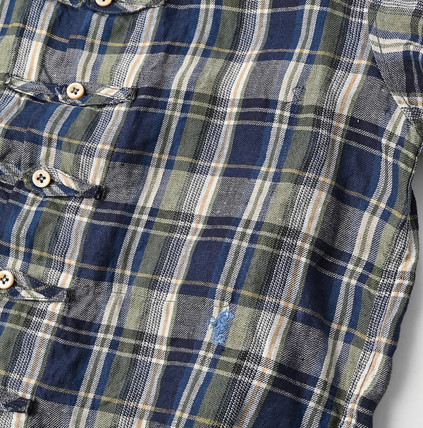 Indian Linen Twill 908 8 Knot Shirt Detail
