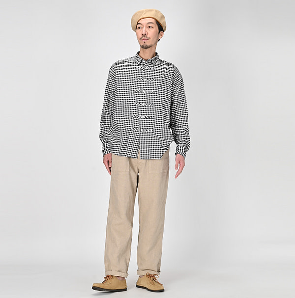 Linen Cloth 908 Baker Pants Male Model